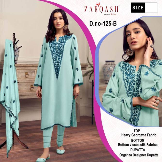 Zarqash Z 125 Readymade Designer Pakistani Suit Collection
